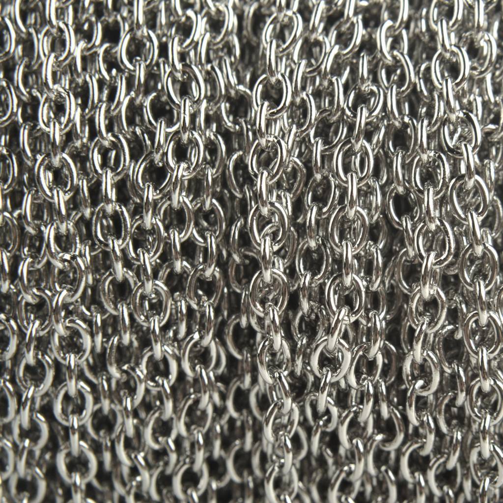 Schakelketting ovaal 3x2mm - per meter-Kraaltjes van Renate