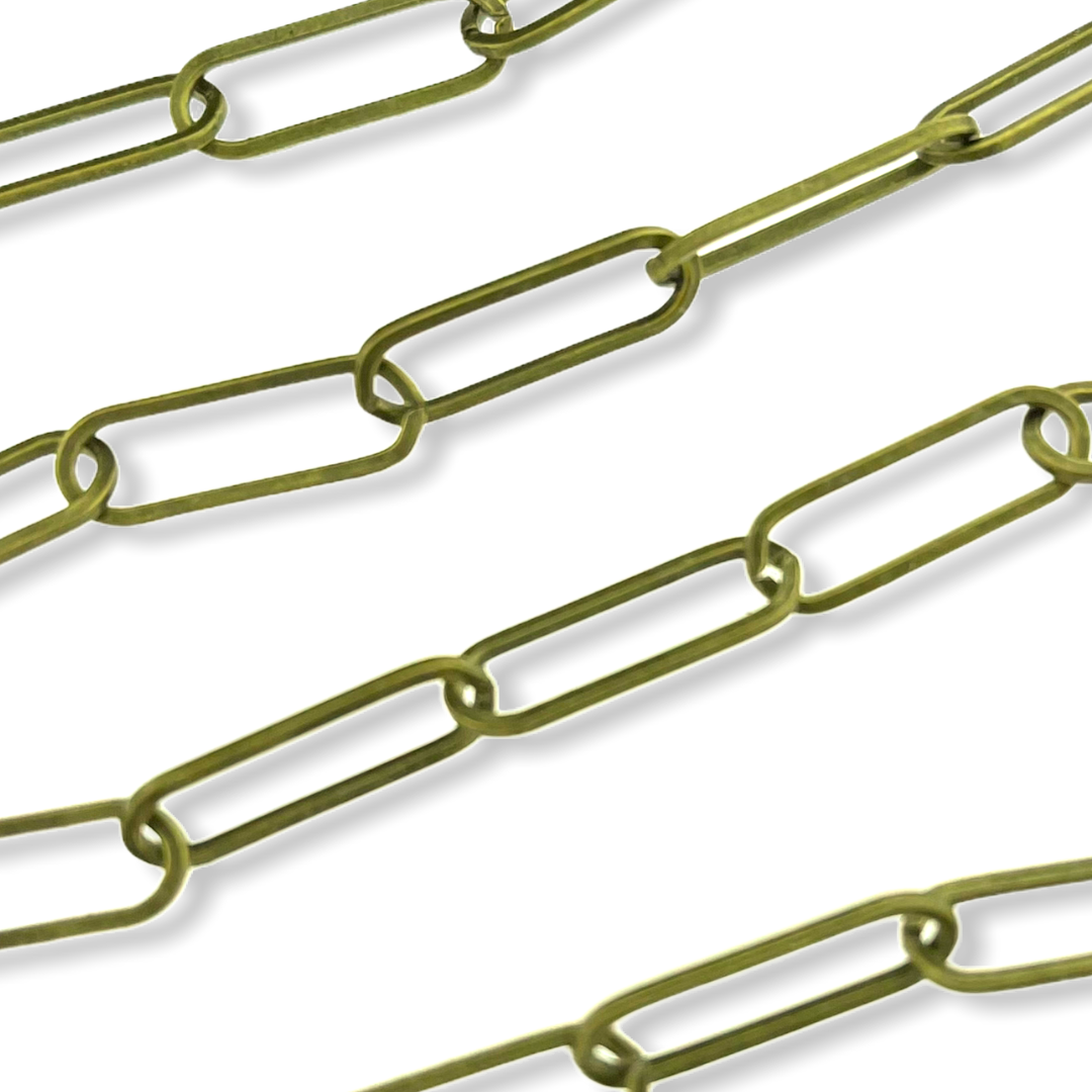 Schakelketting ovaal brons 15x6mm - prijs per 50cm-Kraaltjes van Renate