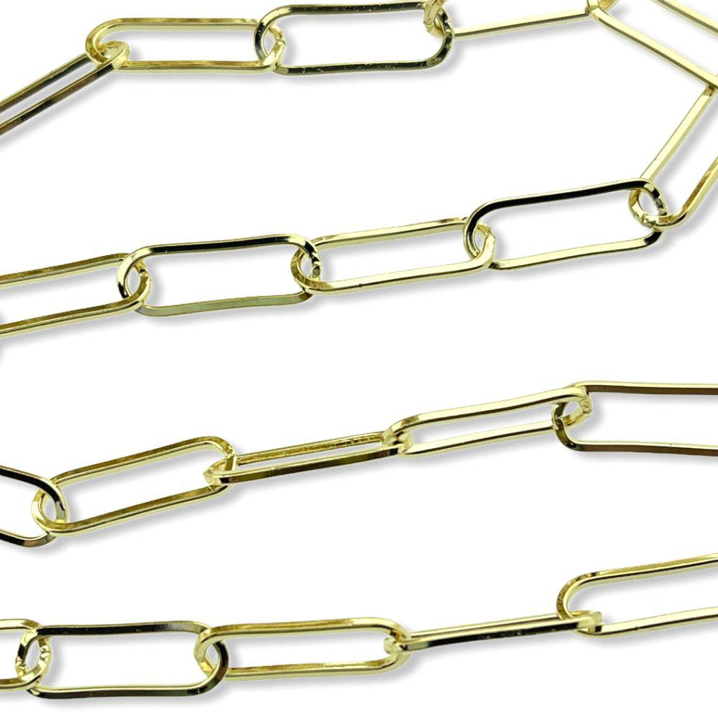Schakelketting ovaal goud 15x6mm - prijs per 50cm-Kraaltjes van Renate