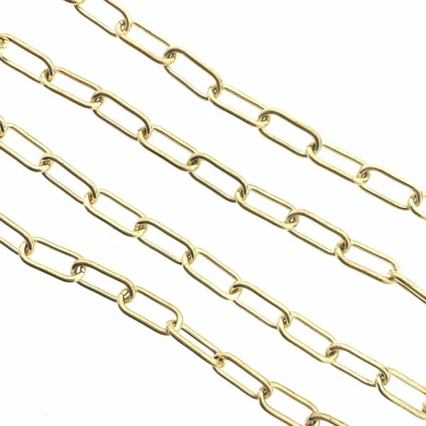 Schakelketting ovaal goud 16x7mm - prijs per 50cm-Kraaltjes van Renate