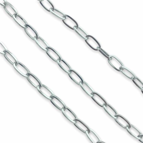 Schakelketting ovaal zilver 10x5mm - prijs per 10cm-Kraaltjes van Renate