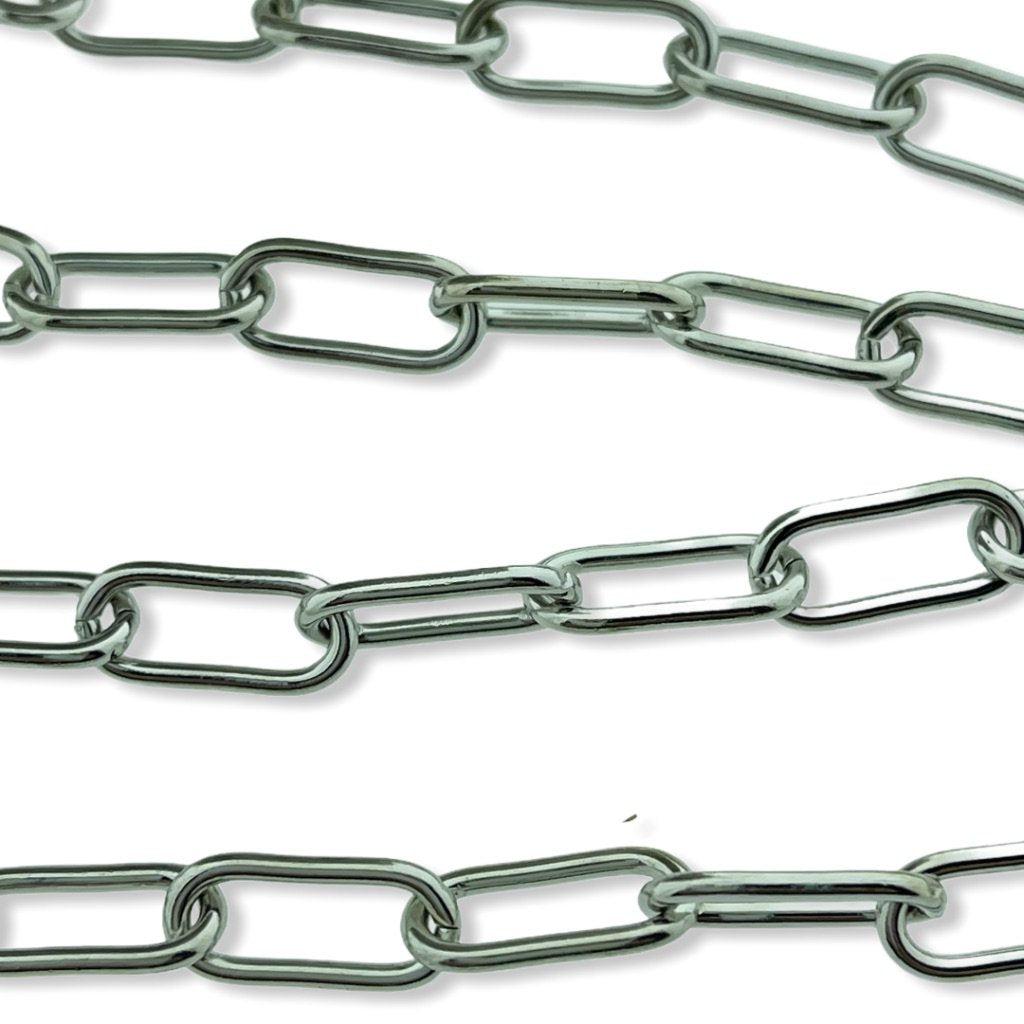 Schakelketting ovaal zilver 16x7mm - prijs per 50cm-Kraaltjes van Renate