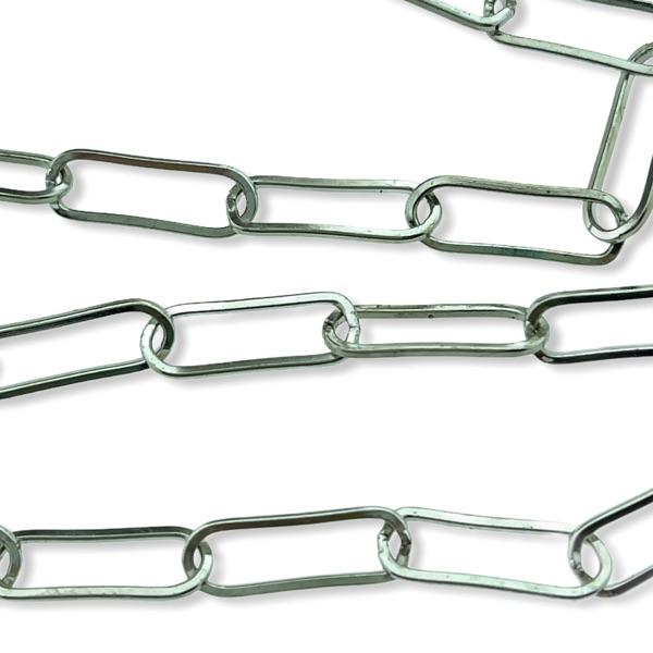 Schakelketting ovaal zilver 18x6mm - prijs per 50cm-Kraaltjes van Renate