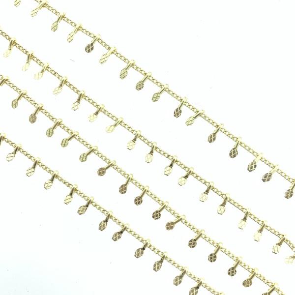 Schakelketting staafjes gold plated 1.5x1.2mm - prijs per 10cm-Kraaltjes van Renate