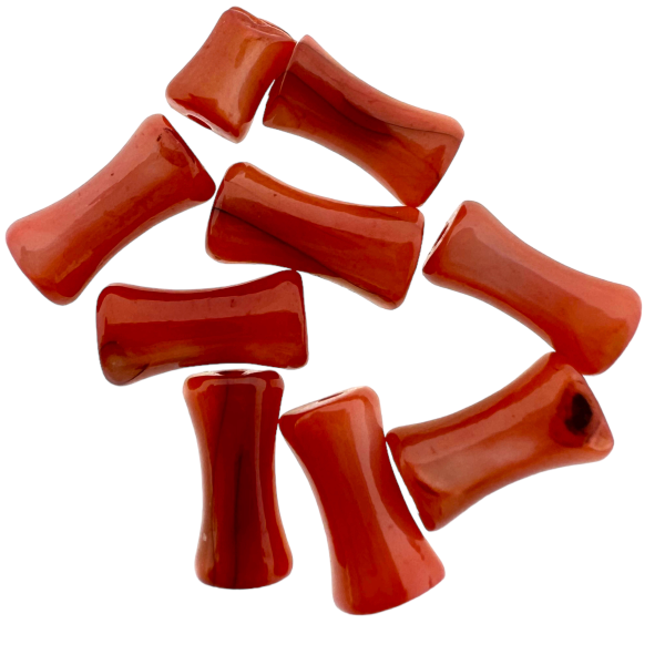 Schelp BambooStick Sienna 8x4,5mm - 8 stuks-Kralen-Kraaltjes van Renate