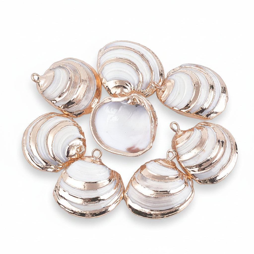 Schelp Bedel Schelpkleur 22.5mm - per stuk-Bedels-Kraaltjes van Renate