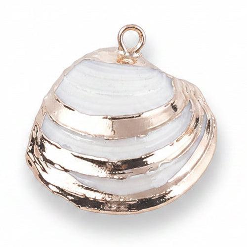 Schelp Bedel Schelpkleur 22.5mm - per stuk-Bedels-Kraaltjes van Renate