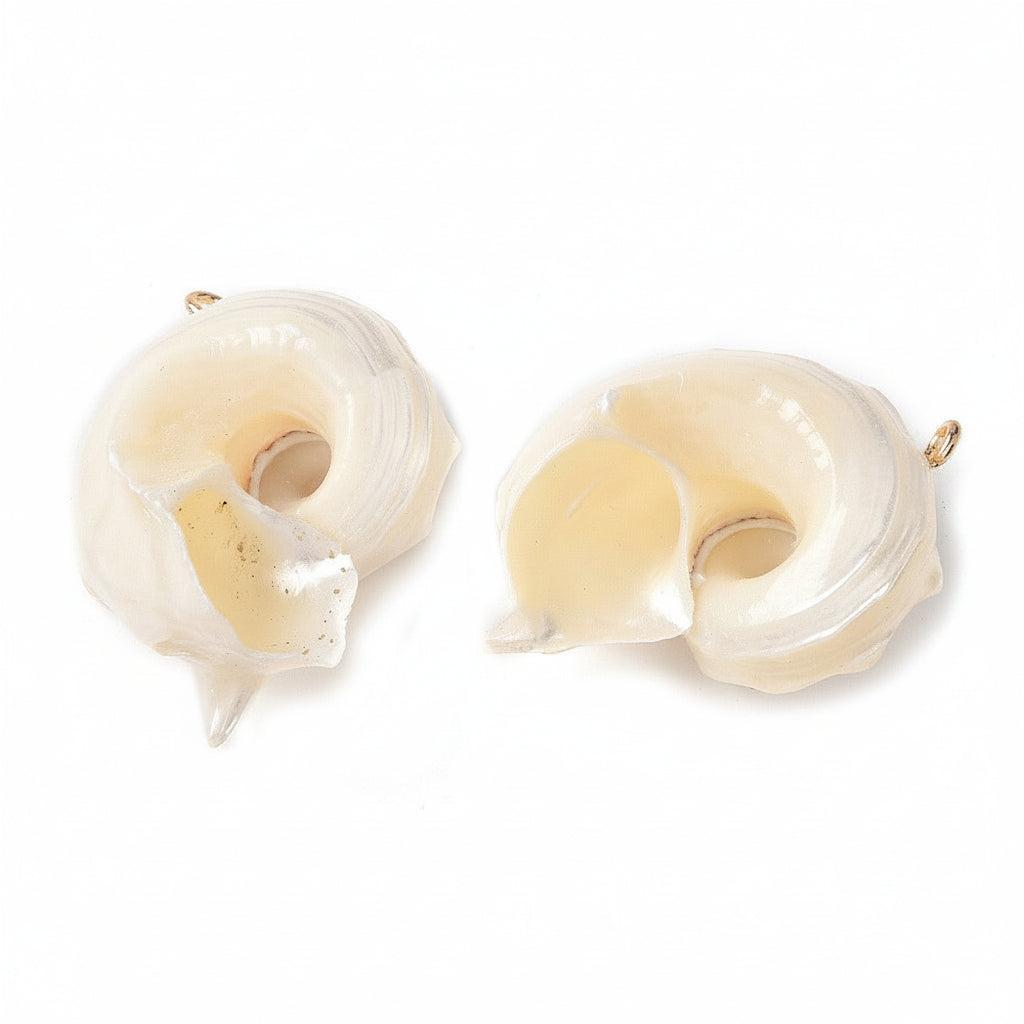 Schelp Bedel Schelpkleur 40mm - per stuk-Bedels-Kraaltjes van Renate
