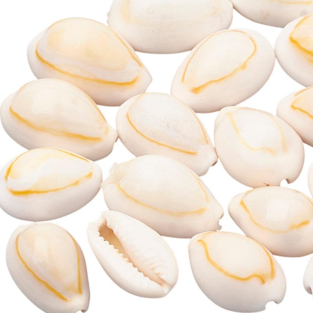 Schelp Kralen Kauri Beige 23mm - 10 stuks-Kralen-Kraaltjes van Renate