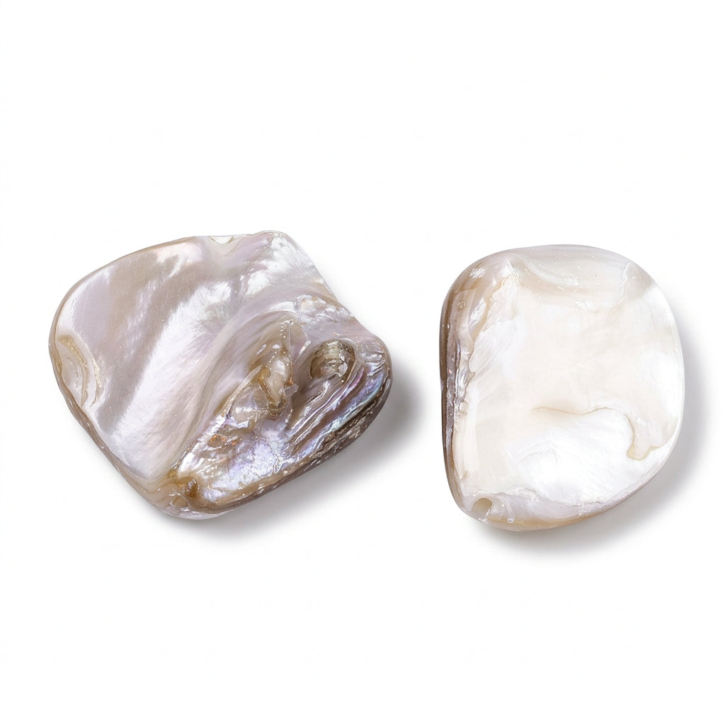 Schelp Kralen Nugget Naturel 18-22mm - 25 stuks-Kralen-Kraaltjes van Renate