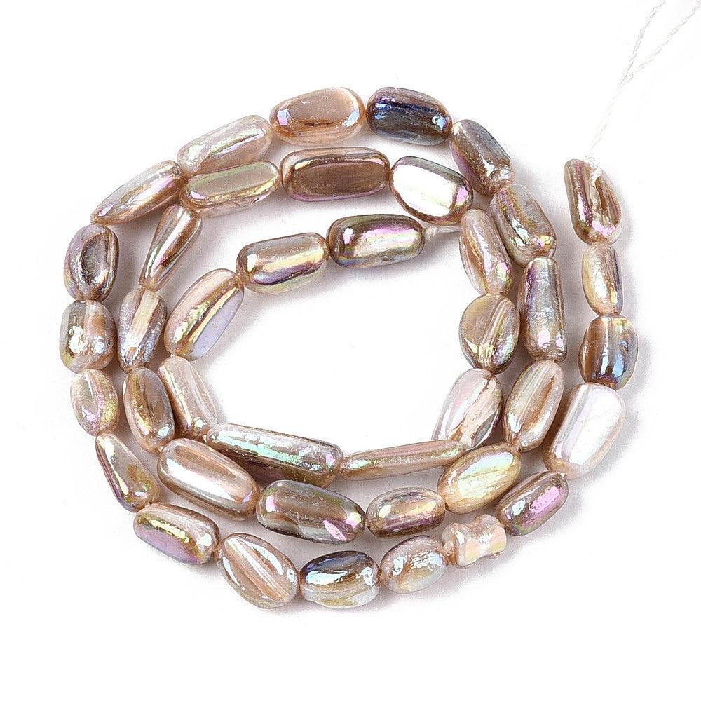 Schelp Kralen Nugget Tan 14mm - per 10 stuks-Kralen-Kraaltjes van Renate