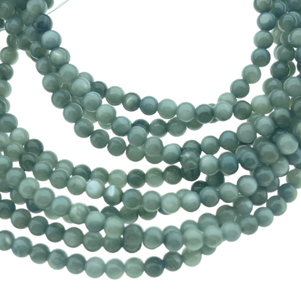 Schelp Parelmoer rond 2,5mm - Light sea green 40 stuks-Kralen-Kraaltjes van Renate
