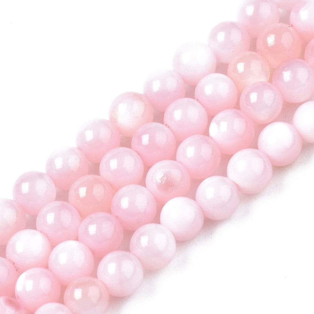 Schelp Parelmoer rond 2,5mm - Pearl Pink 40 stuks-Kralen-Kraaltjes van Renate