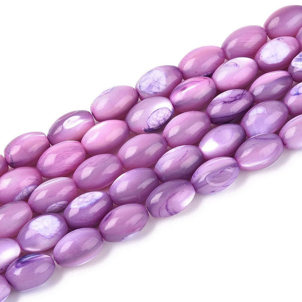 Schelp Rijstkraal Orchidee 9x6mm - per 10 stuks-Kralen-Kraaltjes van Renate
