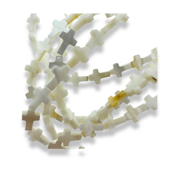 Schelp bedel kruis 10x6,5x2,5mm-Kralen-Kraaltjes van Renate