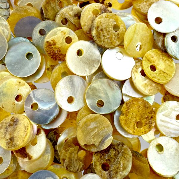 Schelp bedel muntje 6x1mm-Kralen-Kraaltjes van Renate