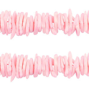 Schelp chip kralen Pink 4-13x1-3mm - ±10cm-Kralen-Kraaltjes van Renate