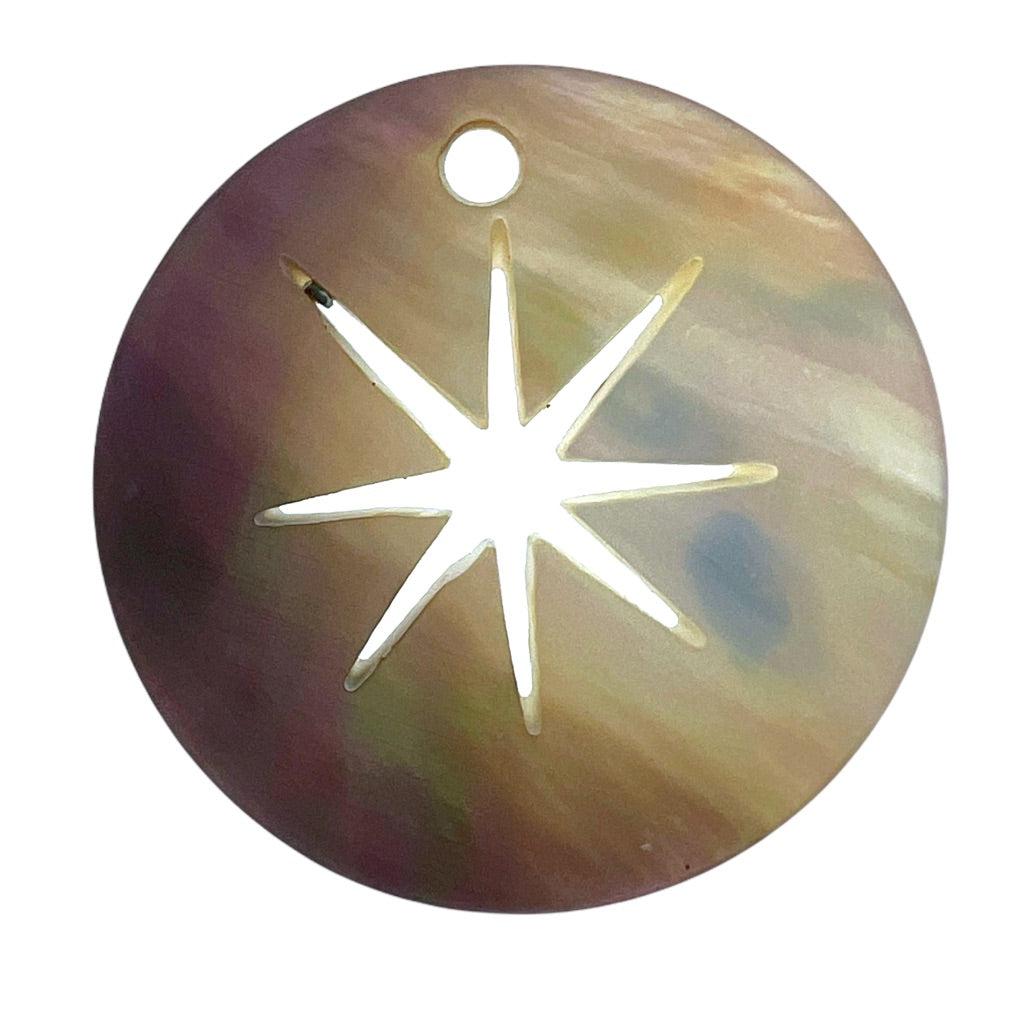 Schelp hanger ster parelmoer 20x1mm-Kralen-Kraaltjes van Renate