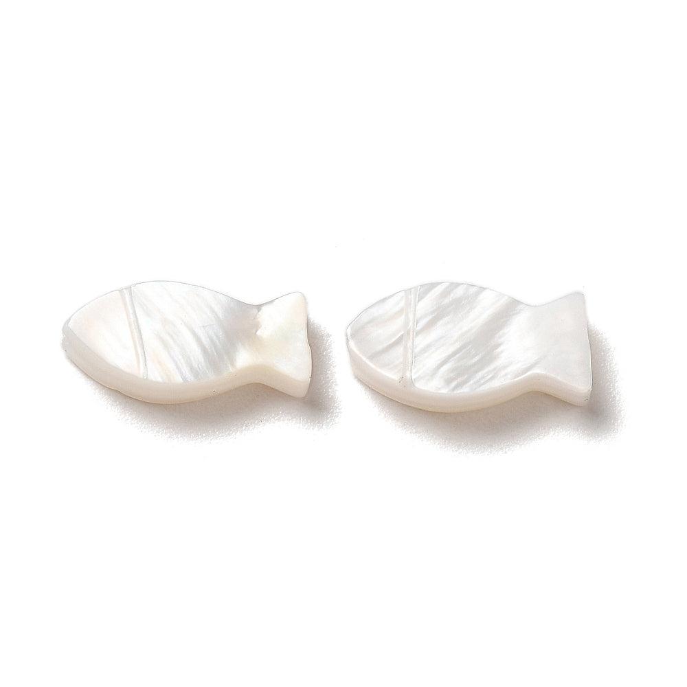 Schelp kraal visje 10x5mm-bedels-Kraaltjes van Renate