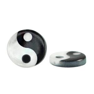 Schelp kralen Yin &amp; Yang Black-white 11mm-Kralen-Kraaltjes van Renate