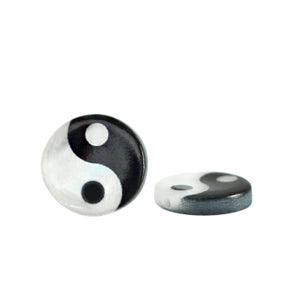 Schelp kralen Yin & Yang Black-white 8mm-Kralen-Kraaltjes van Renate