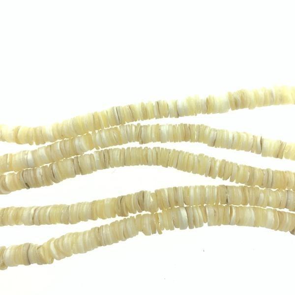 Schelp kralen disc Seashell ±5x1mm - ±70 stuks-Kraaltjes van Renate