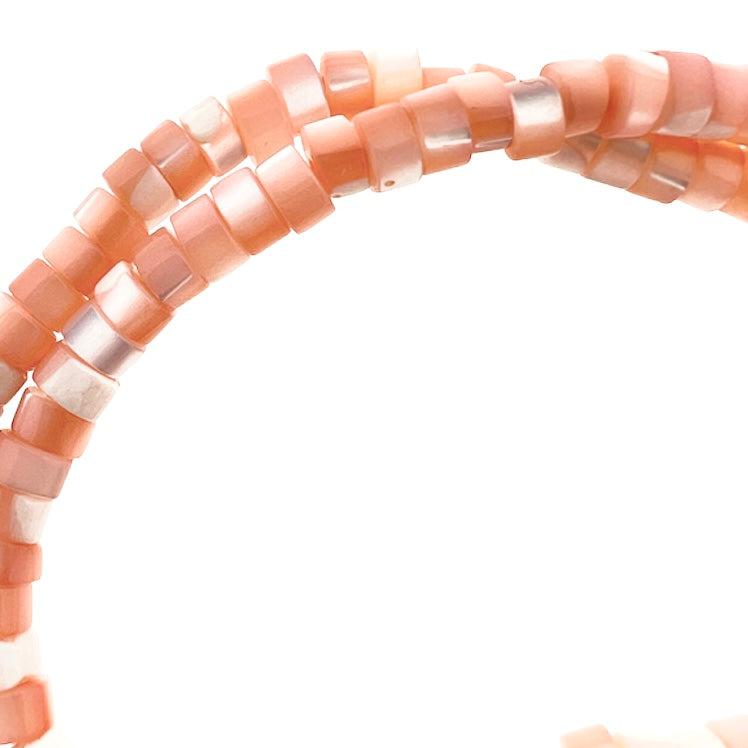 Schelp kralen discs roze 4x2mm- per 10 stuks-Kralen-Kraaltjes van Renate