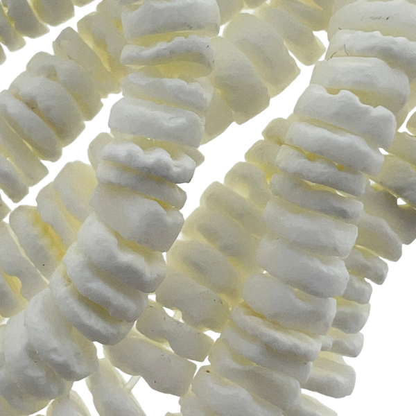 Schelp kralen discs wit 6mm ±50 stuks-Kralen-Kraaltjes van Renate