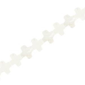 Schelp kralen kruis White 10mm-Kralen-Kraaltjes van Renate