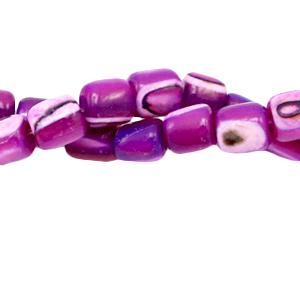 Schelp kralen mini tubes Orchid purple 4x3,5mm - 12 stuks-Kraaltjes van Renate