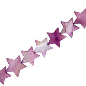 Schelp kralen ster Purple 12mm-Kralen-Kraaltjes van Renate