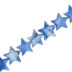 Schelp kralen ster Royal blue 12mm-Kraaltjes van Renate