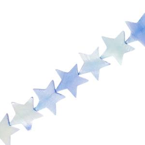 Schelp kralen ster Sky blue 12mm-Kralen-Kraaltjes van Renate