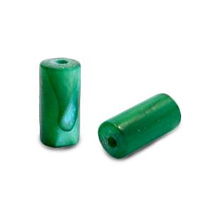 Schelp kralen tube Eden green 8x4mm - 2 stuks-Kraaltjes van Renate