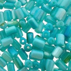 Schelp kralen tube blue 5x3mm ~ per 2 stuks-Kralen-Kraaltjes van Renate