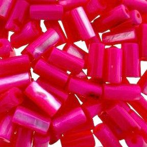 Schelp kralen tube hot pink 8x4mm ~ per 2 stuks-Kralen-Kraaltjes van Renate