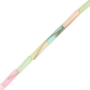 Schelp kralen tube pastel 14x4mm- per 30 stuks-Kralen-Kraaltjes van Renate