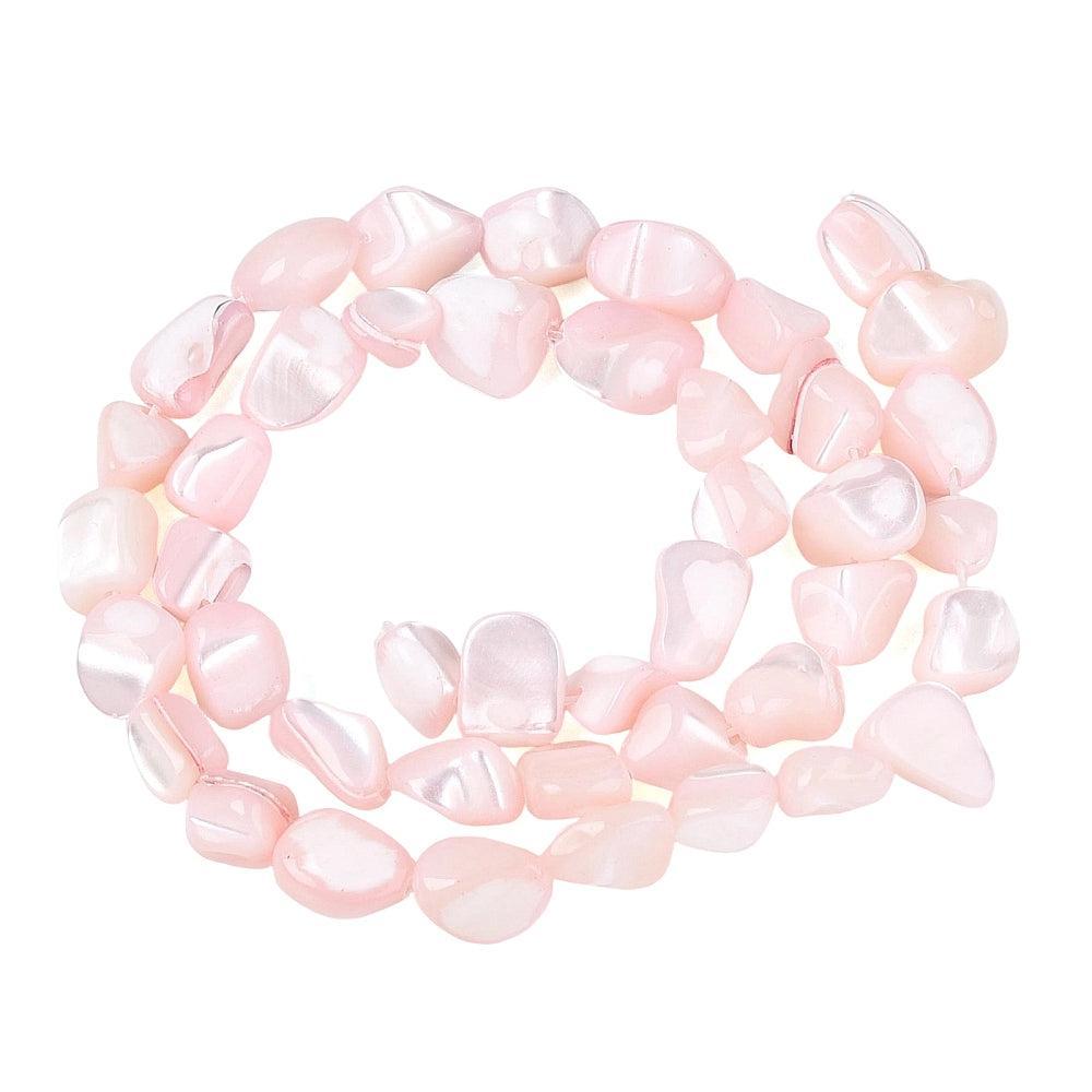 Schelp nugget roze 10mm - per stuk-Kralen-Kraaltjes van Renate