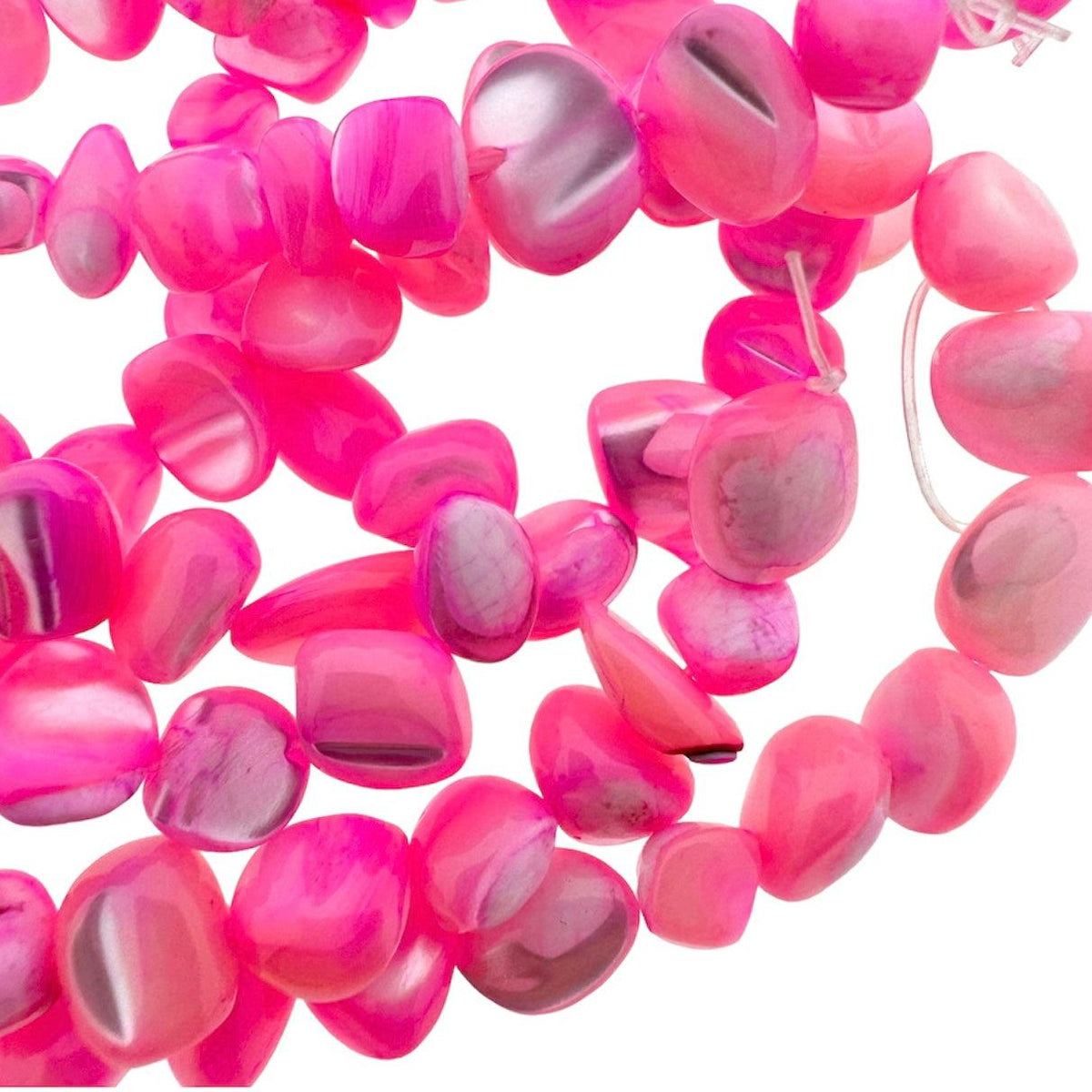 Schelp nugget roze 10mm - per stuk-Kralen-Kraaltjes van Renate