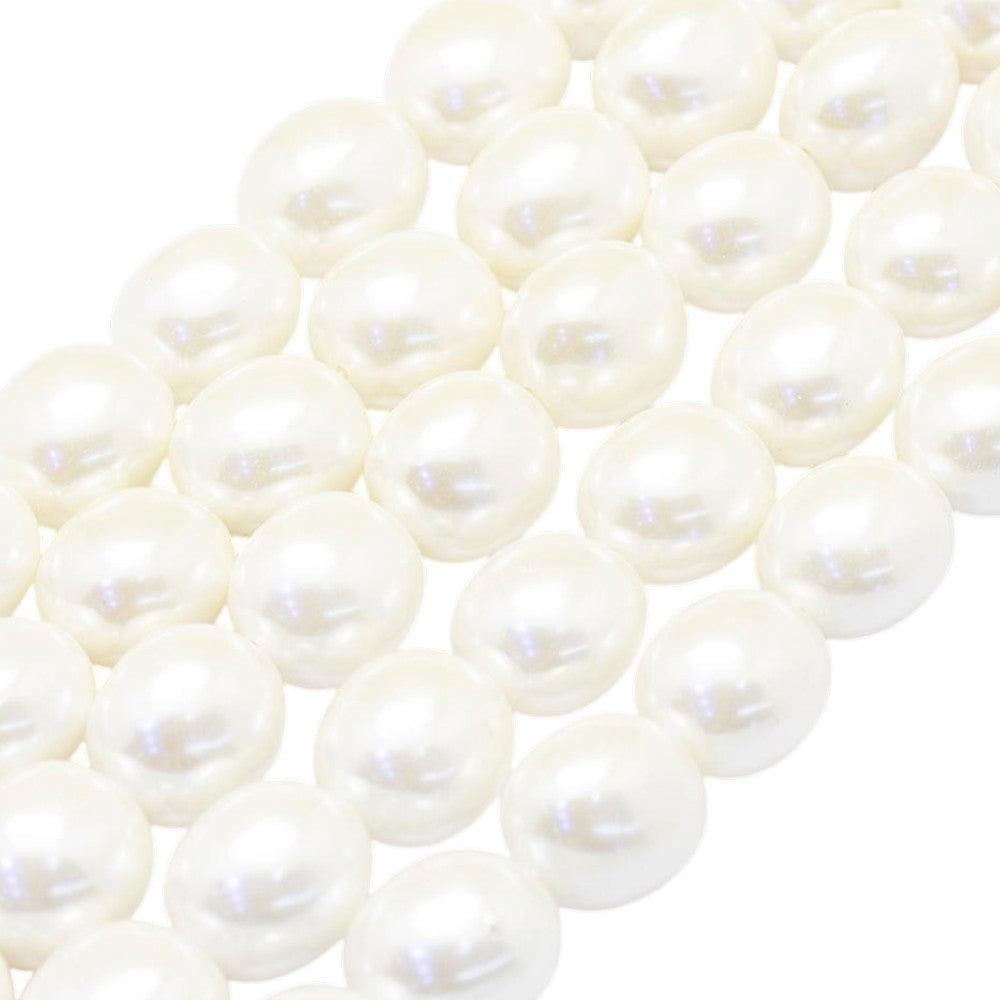 Schelpparels Ovaal Roomwit 16mm - per stuk-Kralen-Kraaltjes van Renate