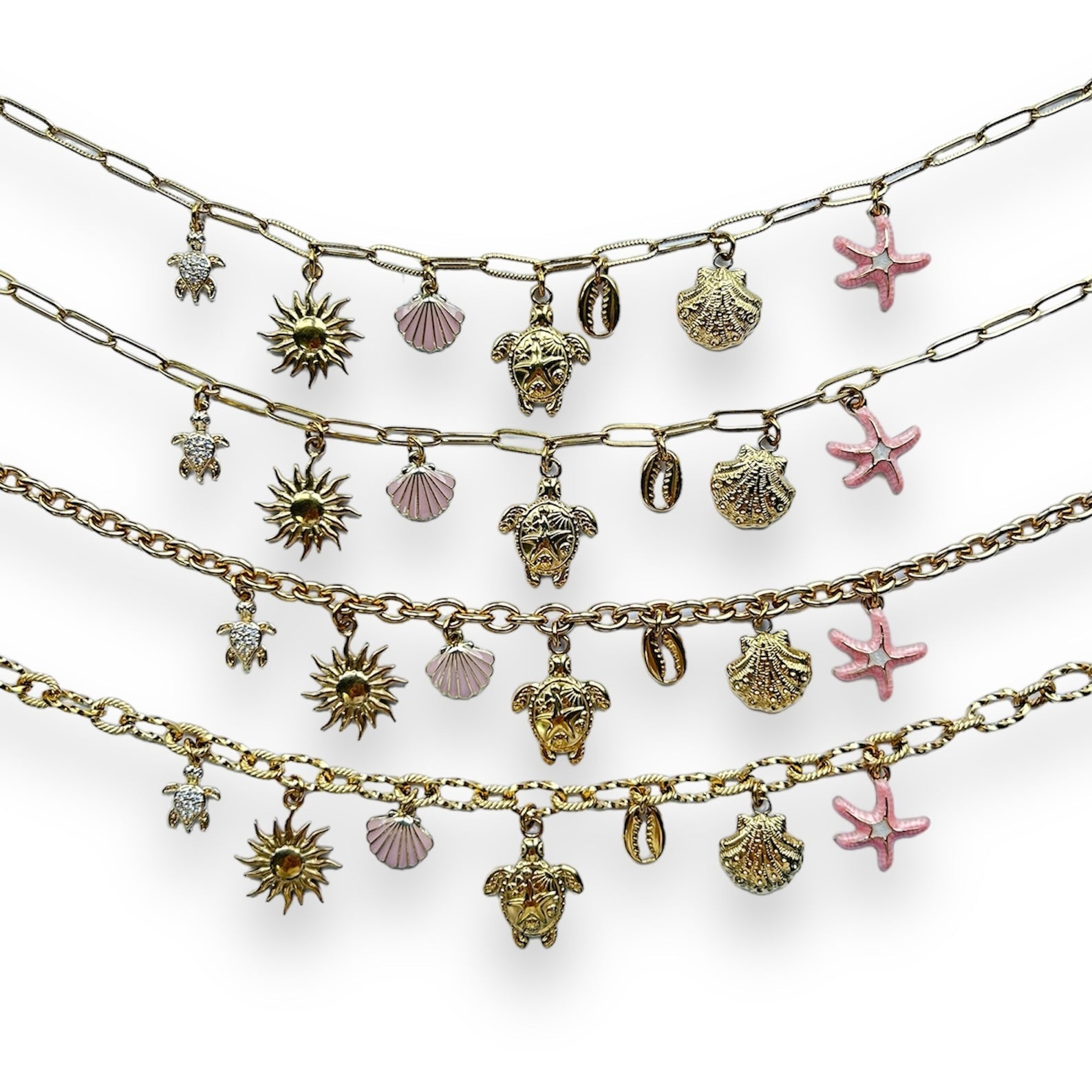 Schildpad roze ketting Stainless steel-Kraaltjes van Renate