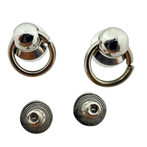 Schroefbout telefoonhoesje 17x8mm zilver- per paar-sluitingen-Kraaltjes van Renate