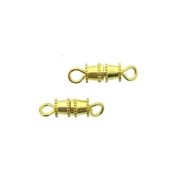 Schroefsluiting Gold Plated 14x4mm-Kraaltjes van Renate