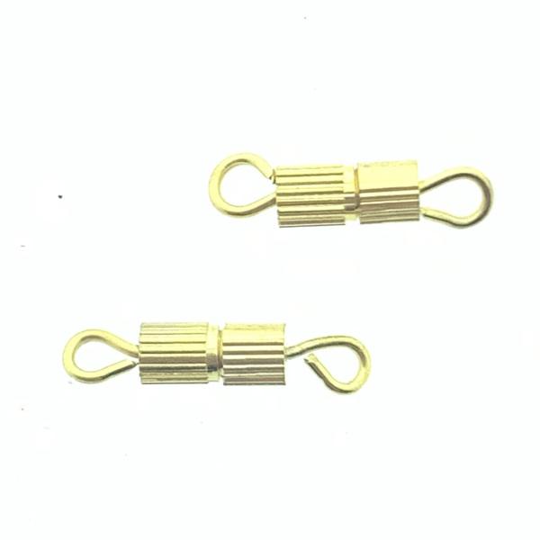 Schroefsluiting Goud 14x3mm-Kraaltjes van Renate