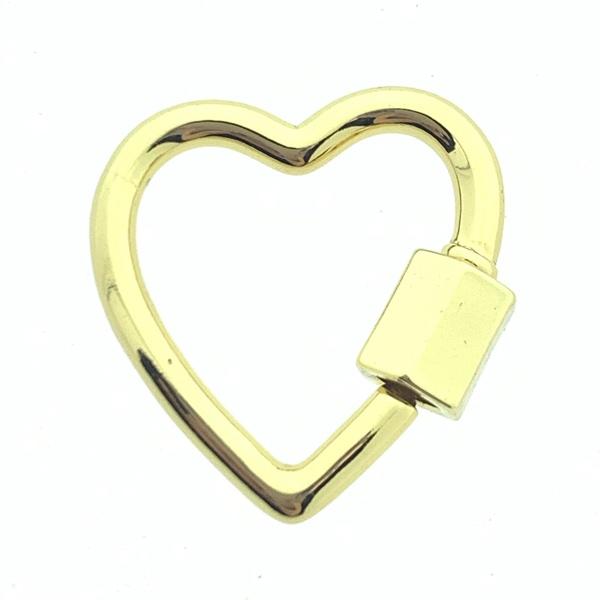 Schroefsluiting hart goud 18mm-Kraaltjes van Renate