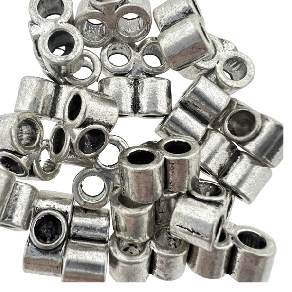 Schuiver Zilverkleurig ⌀4mm 14x9mm- per stuk-Kralen-Kraaltjes van Renate