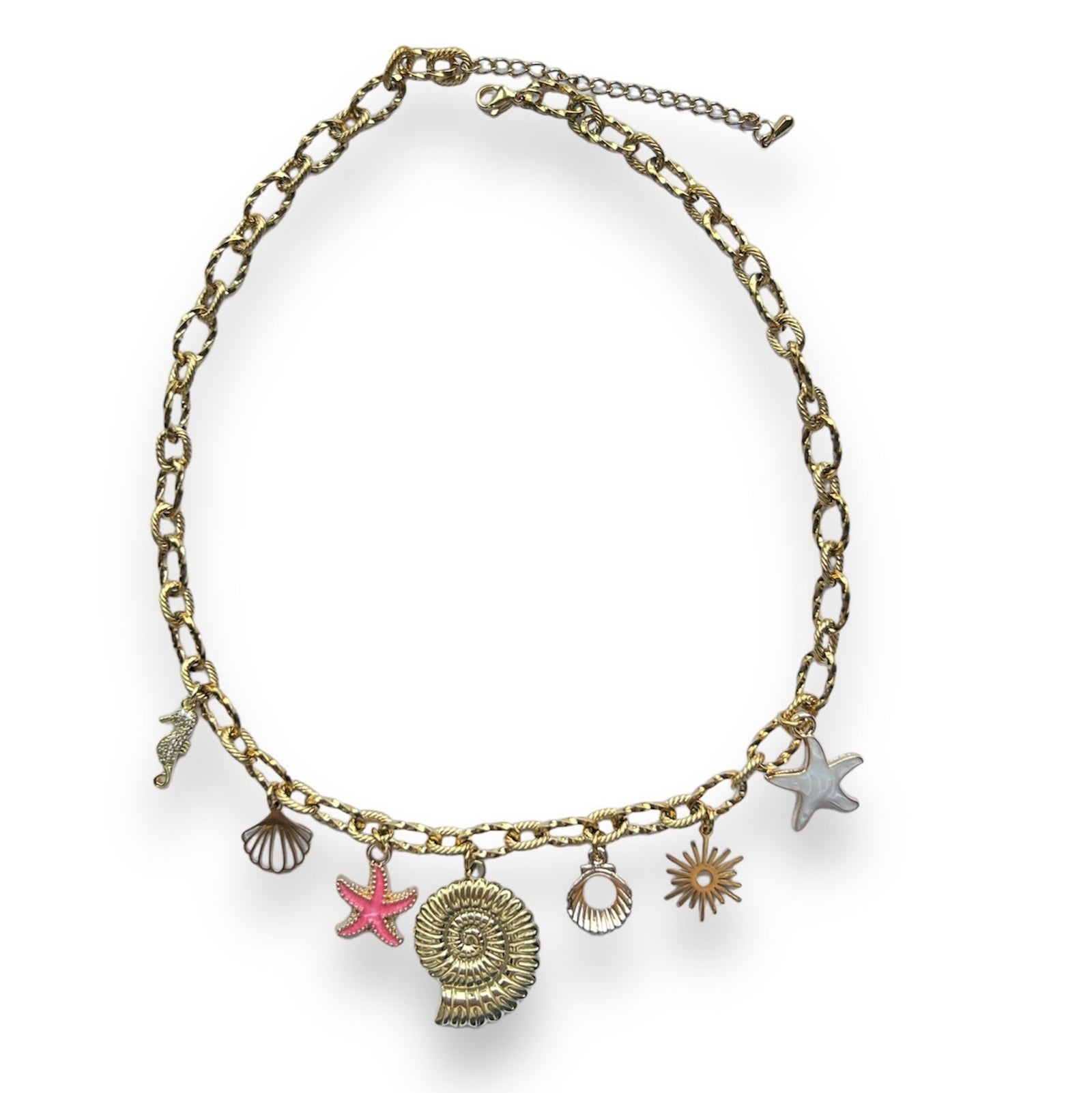Shell ketting Stainless steel-Kraaltjes van Renate