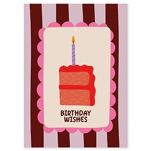 Sieraden Kaartje "Birthday Wishes Multicolor" 14.5x10.5cm - per stuk-Kraaltjes van Renate