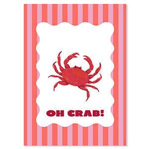 Sieraden Kaartje "Oh Crab!" Multicolor 14.5x10.5cm - per stuk-Kraaltjes van Renate