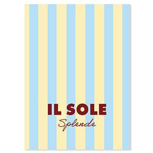 Sieraden Kaartjes "Il Sole Splende" Geel-lichtblauw-mahonie rood - per stuk-Inpakken-Kraaltjes van Renate